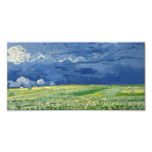 Impression Photo Vincent van Gogh - Wheatfield sous les nuages de t