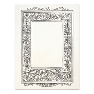 Impression Photo Vintage Antique Flamande Vieux cadre Frontal