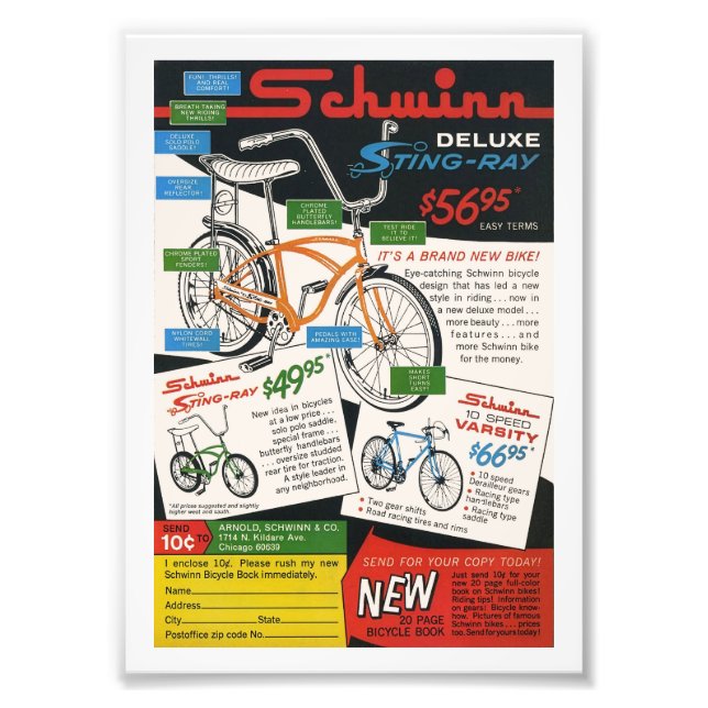 Impression Photo Vintage Bike Ad (Devant)