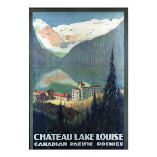 Impression Photo Vintage Canadien Rockies Lake Louise Travel