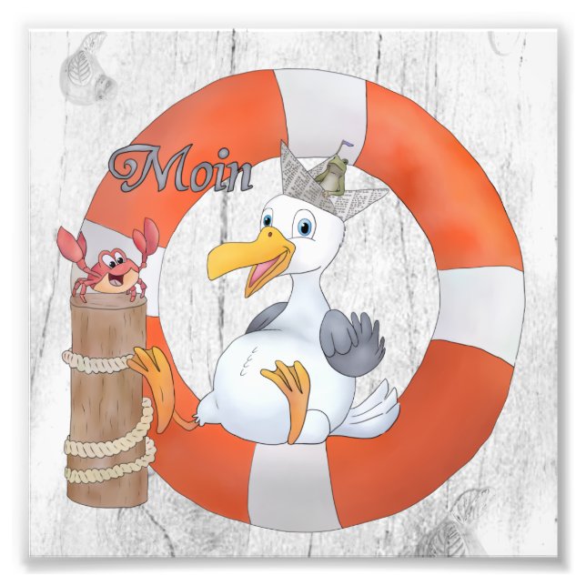 Impression Photo Vintage Mouette sur le ring (Devant)