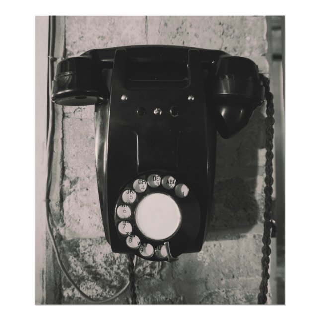 Impression Photo Vintage Rotary Telephone photographic. (Devant)