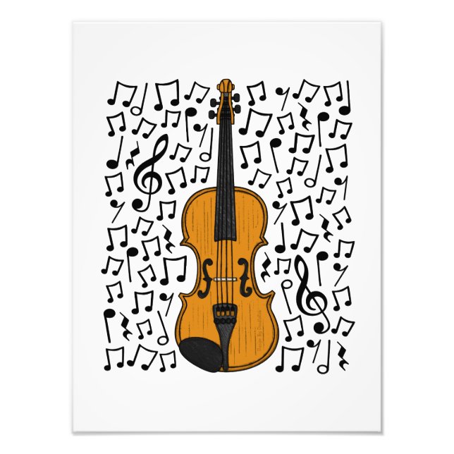 Impression Photo Violon Notes musicales Professeur de musique violo (Devant)