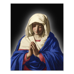 IMPRESSION PHOTO VIRGIN BLESSEE MARY SACRED IMAGE