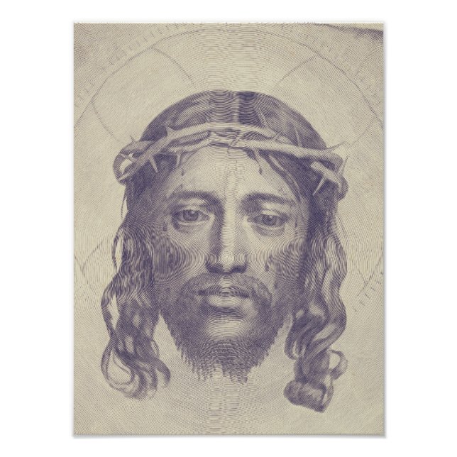 Impression Photo Visage du Christ sur le Voile de Saint-Veronica (Devant)