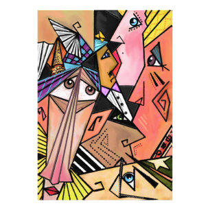 Impression Photo Visages Abstraits - Humeurs - Peinture de Portrait