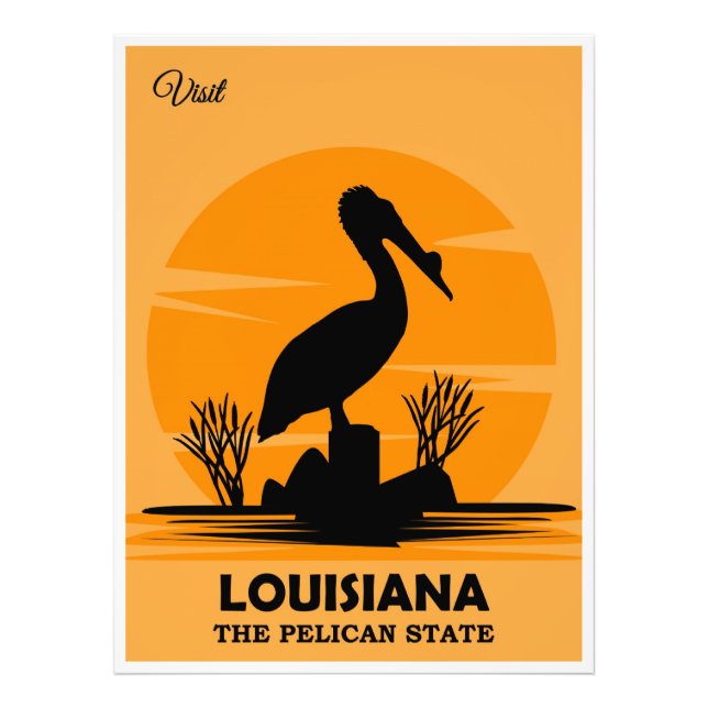 Impression Photo Visit Louisiana, The Pelican State, (Devant)