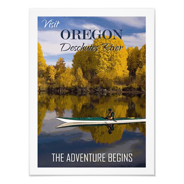 Impression Photo Visitez l'Oregon, Deschutes River, (Devant)