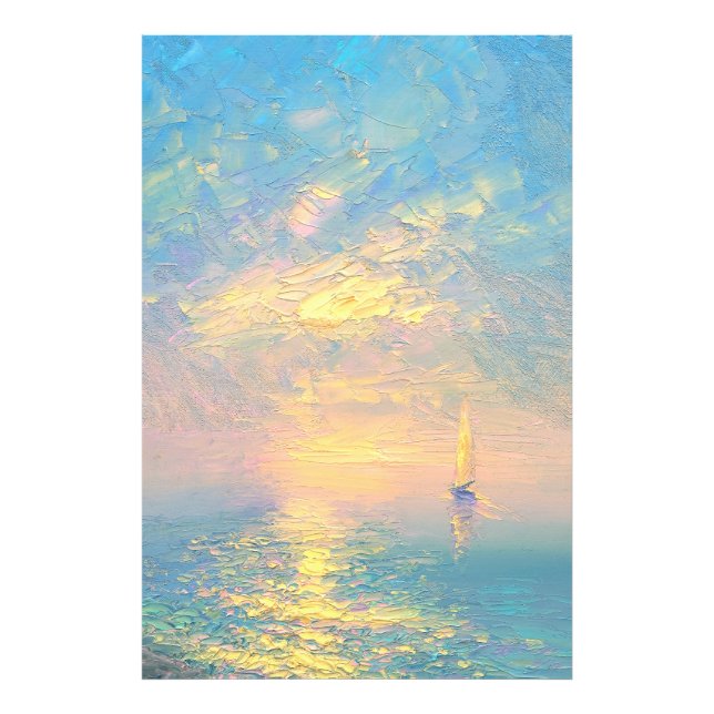 Impression Photo Voilier au coucher du soleil (Devant)