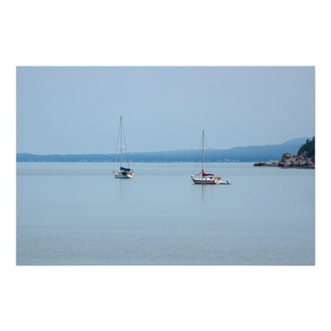 Impression Photo Voiliers sur la rivière (Devant)