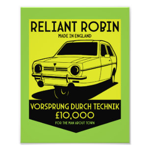 Impression Photo Voiture britannique Reliant Robin