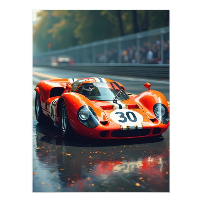 Impression Photo Voiture de course numéro 69 en belles couleurs (Devant)