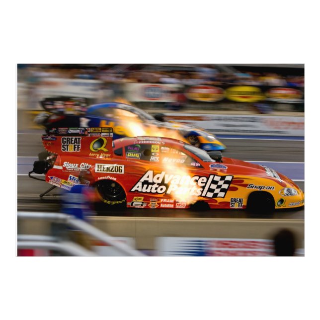 Impression Photo Voitures Drôles de Course de Dragsters (Devant)