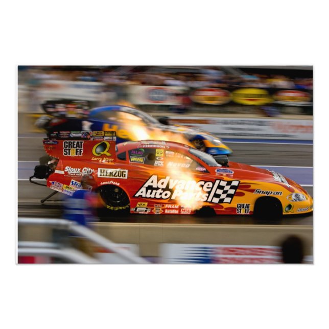 Impression Photo Voitures Drôles de Course de Dragsters (Devant)