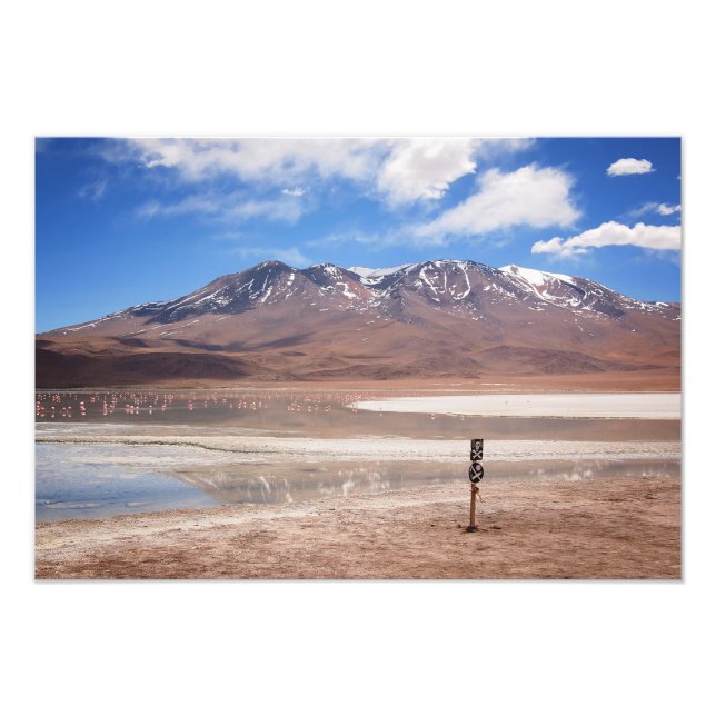 Impression Photo Volcan dans un paysage de l'Altiplano (Devant)