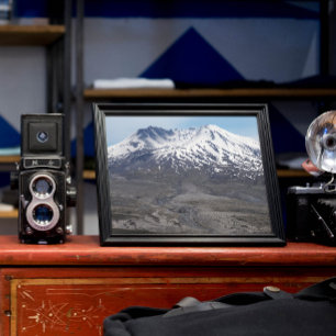 Impression Photo Volcan du mont Sainte-Hélène couvert de neige