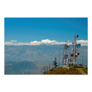 Impression Photo Volcan et mâts Antisana, Quito, Equateur