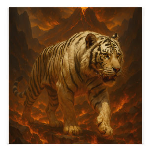 Impression Photo Volcanic White Tiger Premium Wall Art – Beaux-Arts