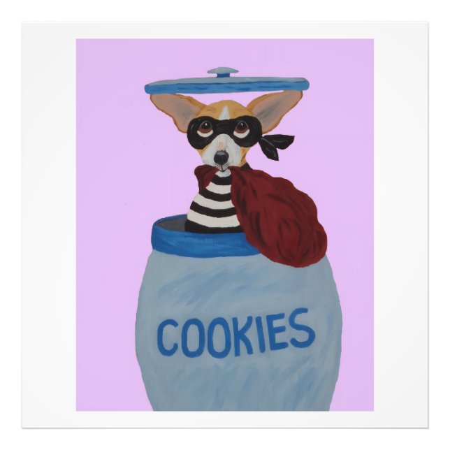 Impression Photo Voleur de Cookies Chihuahua (Devant)