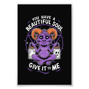 Impression Photo Vous avez une belle âme satanique Baphomet