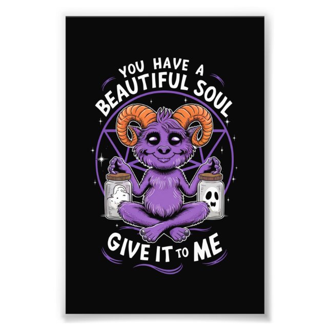 Impression Photo Vous avez une belle âme satanique Baphomet  (Devant)