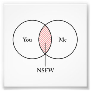 Impression Photo Vous et moi NSFW Diagramme Venn