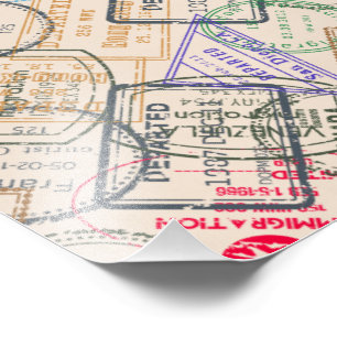 Impression Photo Voyage de timbres de passeport