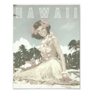 Impression Photo Voyage Hawaïen vintage - Hawaii Hula Dance