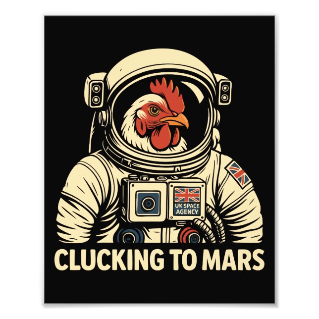 Impression Photo Voyage spatial de poulets d'astronaute (Devant)