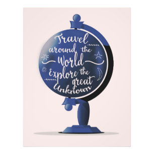 Impression Photo Voyagez autour du monde Explorez la Grande Inconnu