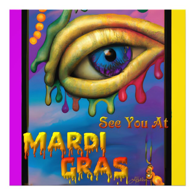 Impression Photo Voyez-vous à Mardi Gras Eye (Devant)
