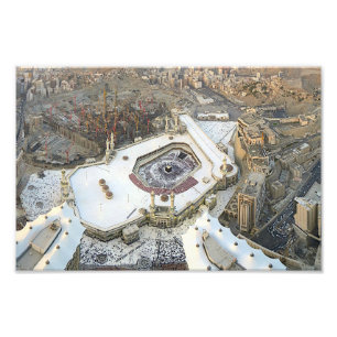 Impression Photo Vue aérienne de la Kaaba, Masjid al-Haram & Mecque