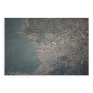 Impression Photo Vue aérienne de la région de Port-au-Prince du