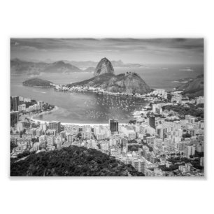 Impression Photo Vue aérienne du B&W Rio de Janeiro