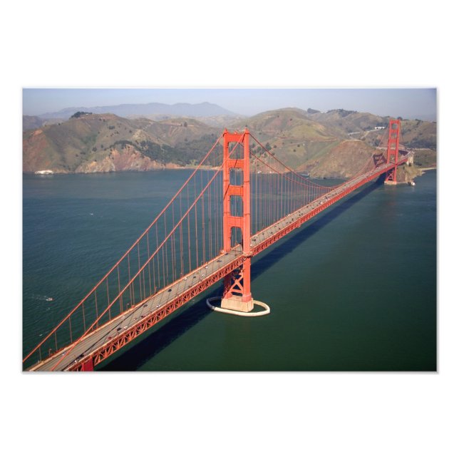 Impression Photo Vue aérienne du Golden Gate Bridge dans la (Devant)