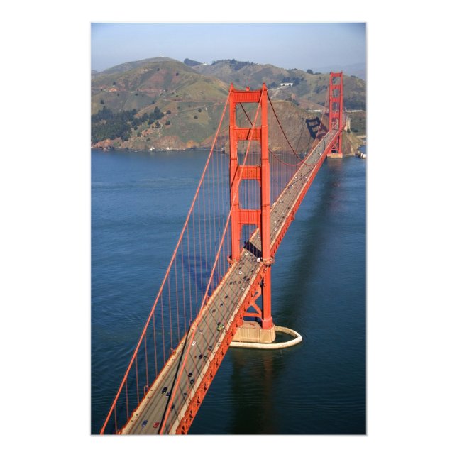 Impression Photo Vue aérienne du Golden Gate Bridge dans la (Devant)