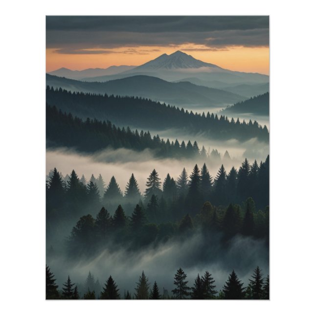 Impression Photo Vue de paysage montagneux (Devant)