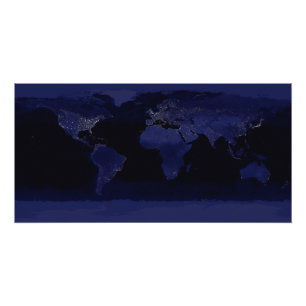 Impression Photo Vue d'ensemble des lumières de la ville terrestre