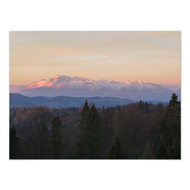 Impression Photo Vue des Tatras d'automne au lever du soleil de Bes (Devant)