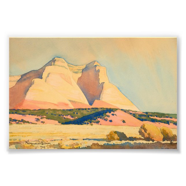 Impression Photo Vue du Mont Carmel, Utah par Maynard Dixon (Devant)