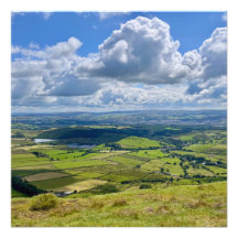 Vue paisible depuis Pendle Hill...