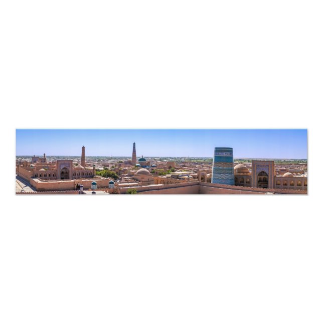 Impression Photo Vue panoramique de Khiva - Ouzbékistan (Devant)