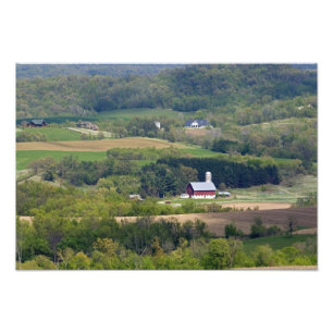 Impression Photo Vue panoramique de terres agricoles au sud d'Arcad