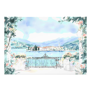 Impression Photo Vue romantique du lac de Côme