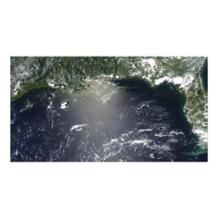 Impression Photo Vue satellite de la fuite d'huile