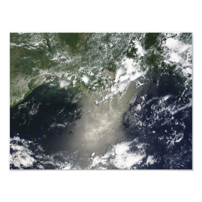 Impression Photo Vue satellite des stries et rubans d'huile (Devant)