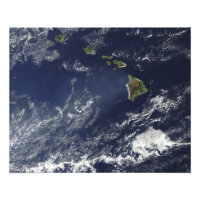 Vue satellite du brouillard volcanique
