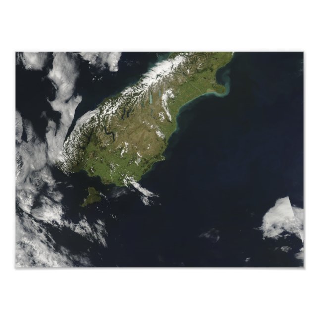 Impression Photo Vue sur la plus grande partie de l'île sud de Nouv (Devant)