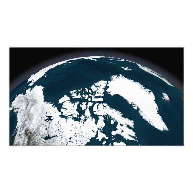 Impression Photo Vue sur le Groenland et l'océan Arctique (Devant)