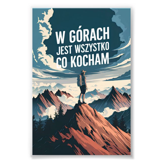 Impression Photo W górach jest wszystko co kocham (Devant)